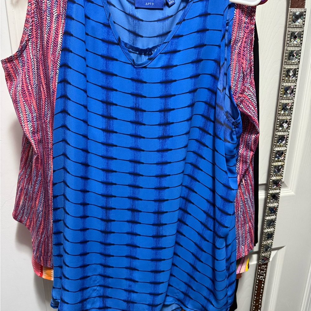 Blue Striped Women's Top